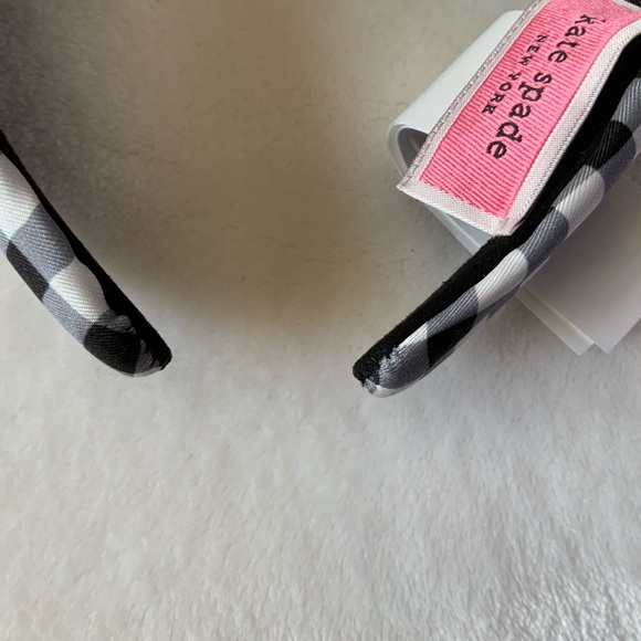 KATE SPADE NEW YORK daisy gingham knot silk headband - Picture 8 of 10